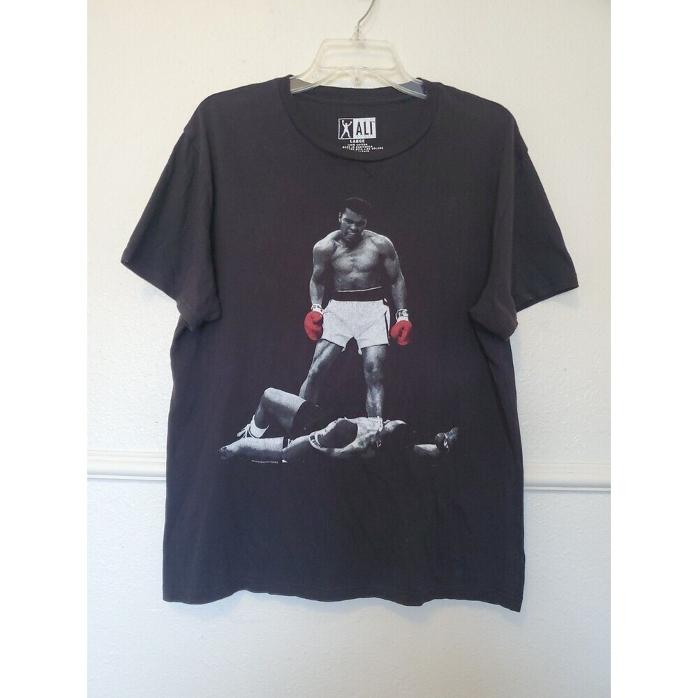 Official Muhammad Ali Shirt Size L Sonny Liston‎ Knockout Black Phantom Punch